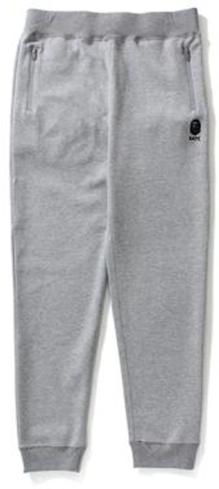 BAPE Double Knit Slim Sweat Pants Pants Gray Men's - US