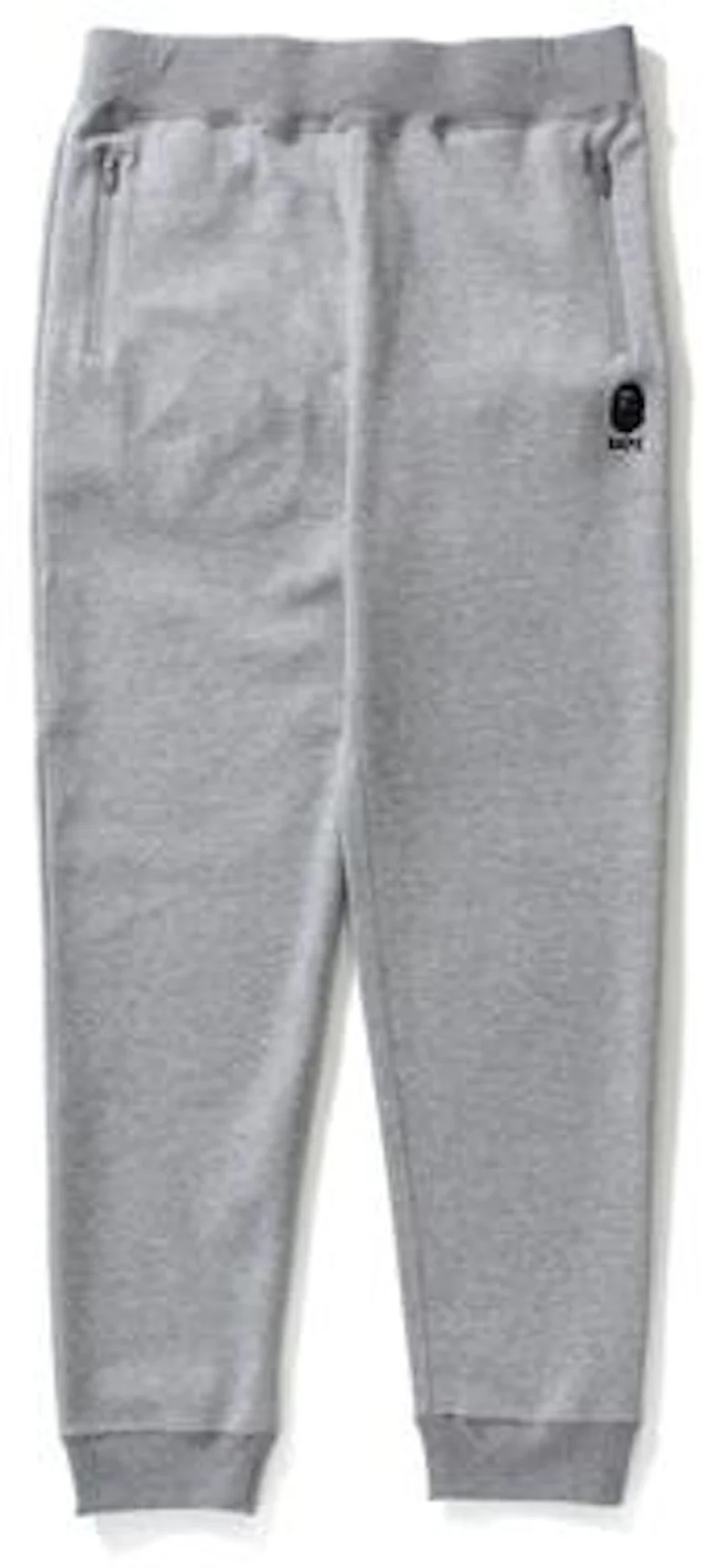 BAPE Double Knit Slim Sweat Pants Pants Gray Men's - US