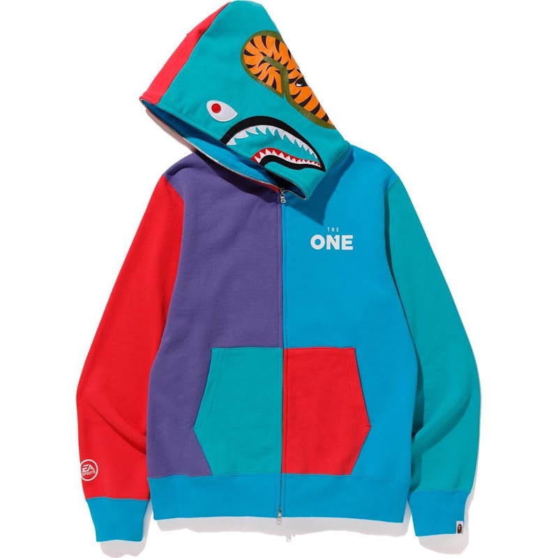 BAPE EA Sports The One Shark Full Zip Hoodie Multi Men s FW18 US