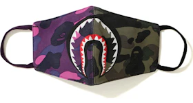 BAPE Half Camo Shark Mask Purple/Green