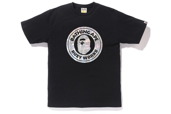 BAPE Hologram Busy Works Tee Black