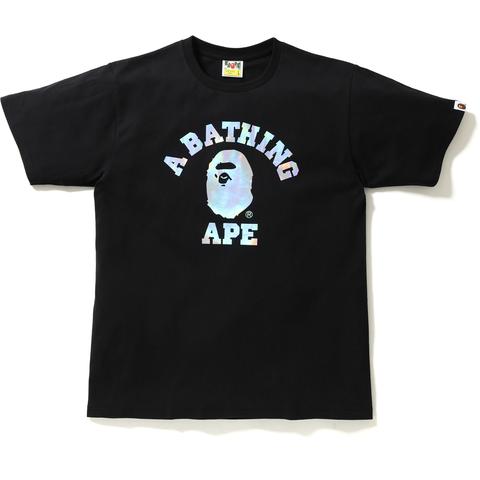 BAPE Hologram College Tee Black Men's - US