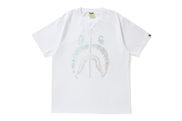 BAPE Hologram Shark Tee White Men s US