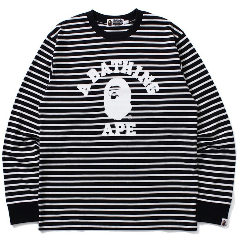 bathing ape striped tee