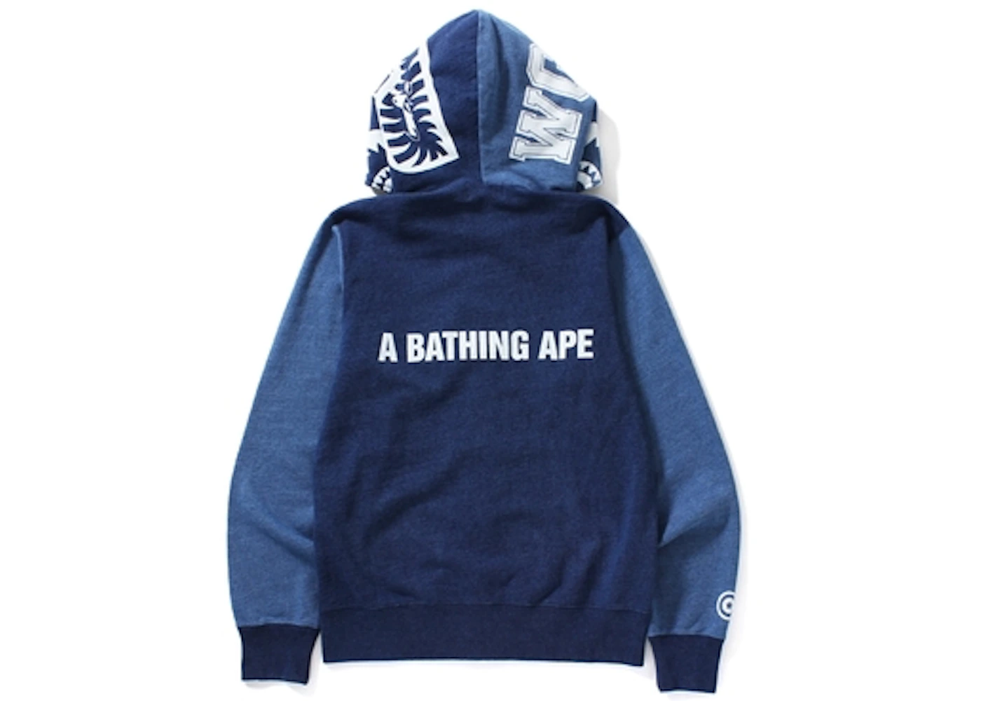 Bape indigo shark hoodie Outlet