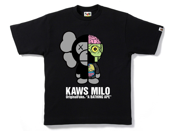 BAPE X OriginalFake Kaws Companion Milo Tee Black/Black メンズ ...