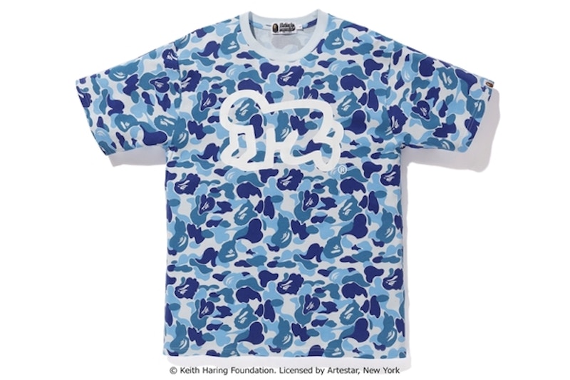 BAPE Keith Haring ABC Tee Navy Camo Men s US