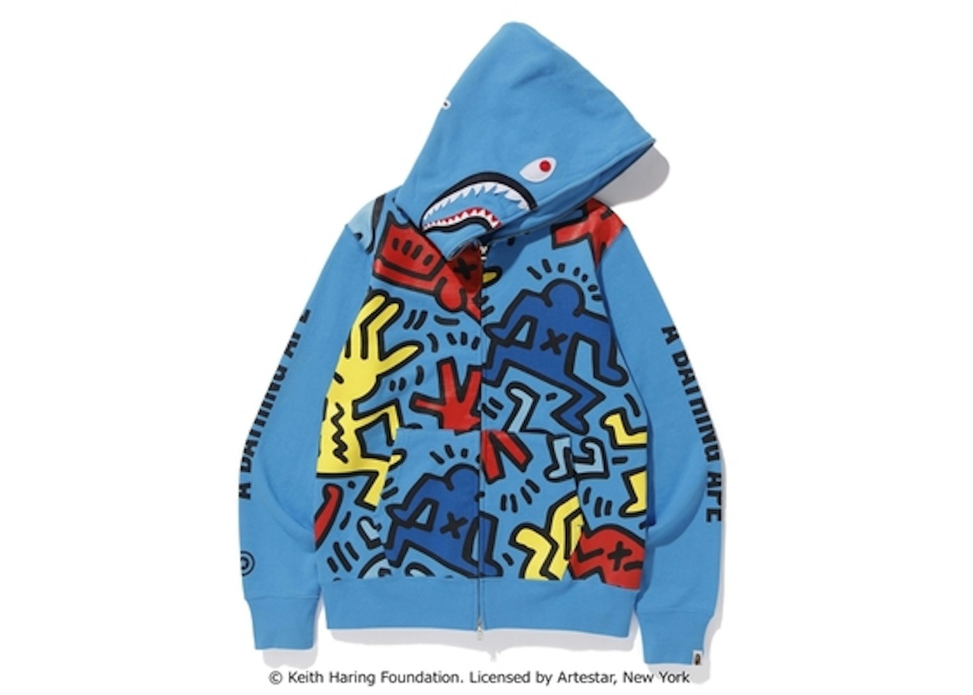 Bape Keith Haring Shark Full Zip Hoodie 1 Blue Bape Keith Haring Shark Full Zip Hoodie 1 Blue