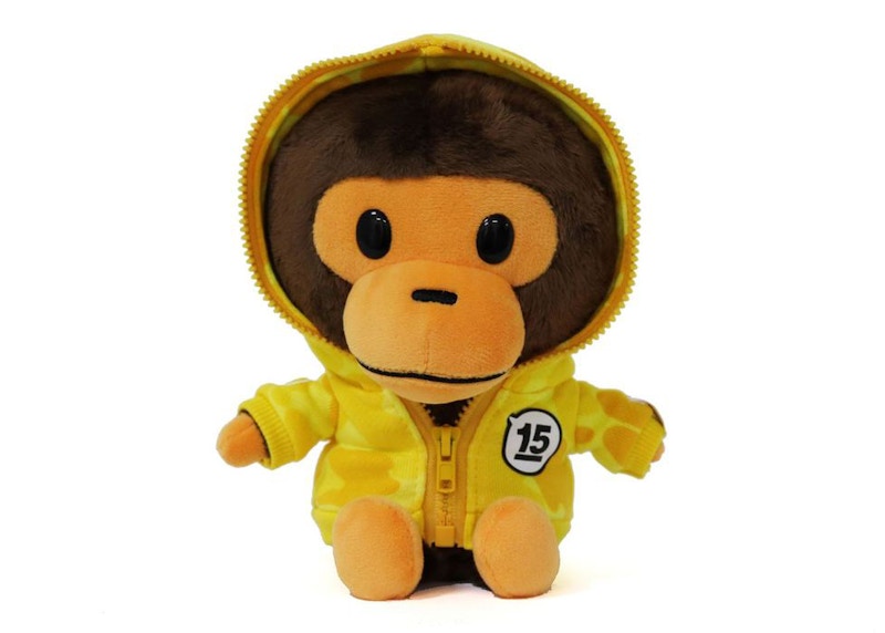 BAPE Kids 15th Anniversary ABC Camo Baby Milo Plush Yellow