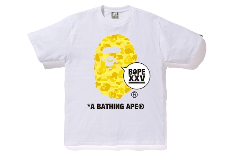 BAPE Kids XXV Ape Head Tee White Men's - FW18 - US