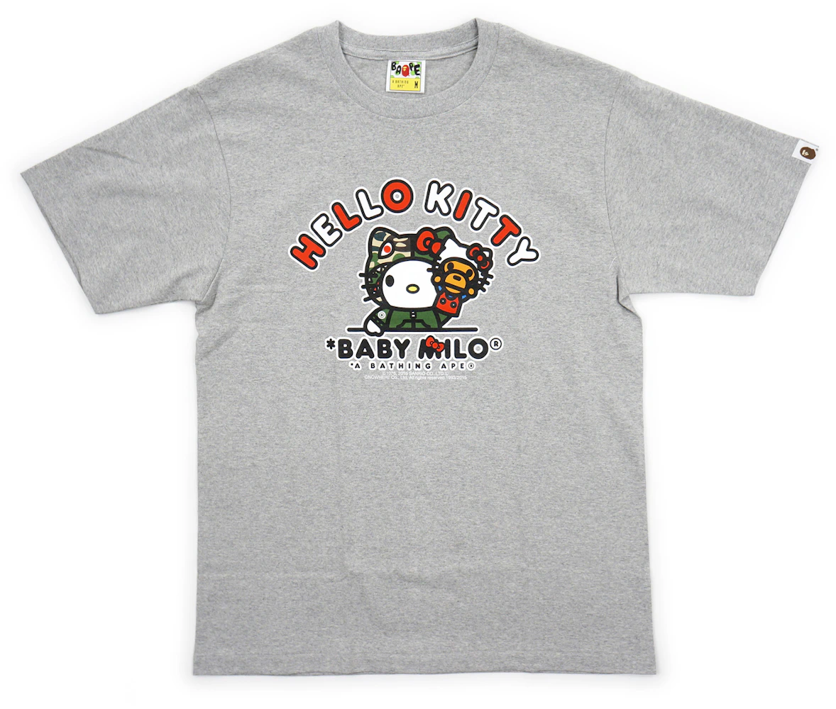 BAPE Sanrio Hello Kitty Milo Puppet Tee Grey Men's - US