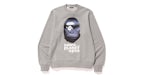 BAPE X Planet of the Apes Koba Crewneck Sweatshirt Gray