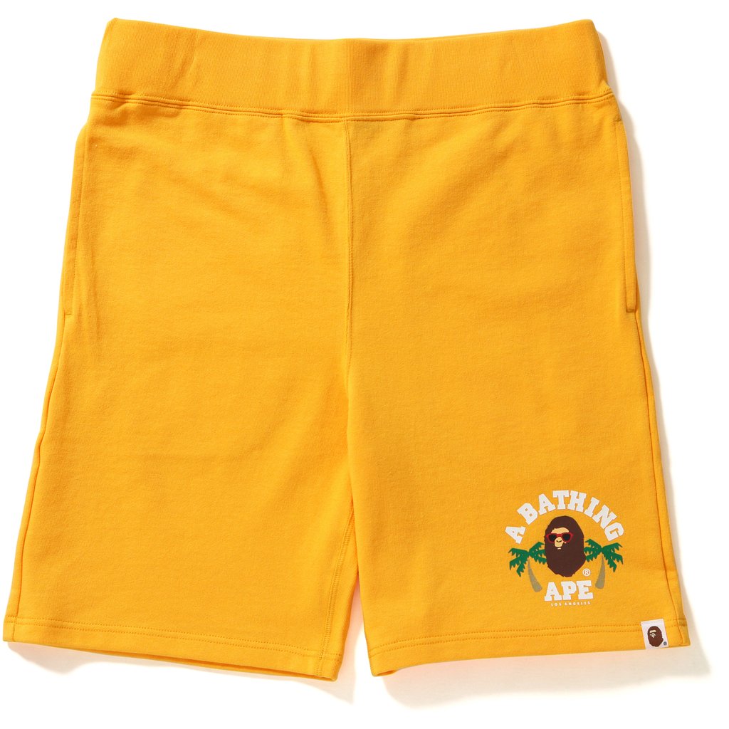 BAPE La College Sweat Shorts Shorts Yellow Men's - US