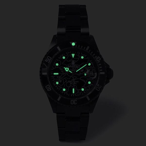 BAPE Type 1 Line 1st Camo Bapex Watch Black