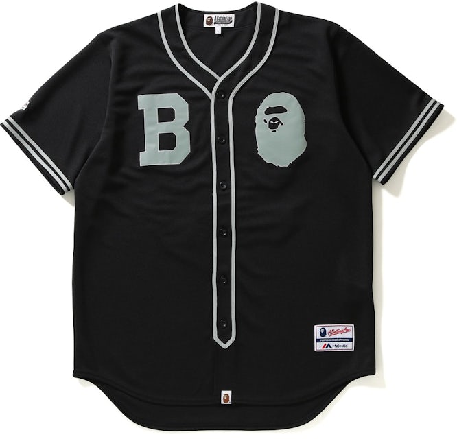 BAPE Majestic Baseball Shirt Shirt Black Men's - US