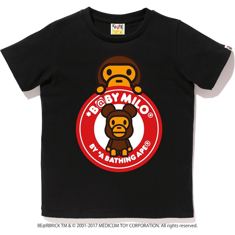 BAPE Medicom Toy Bearbrick Milo Busy Works Tee Black/Red Men's - US