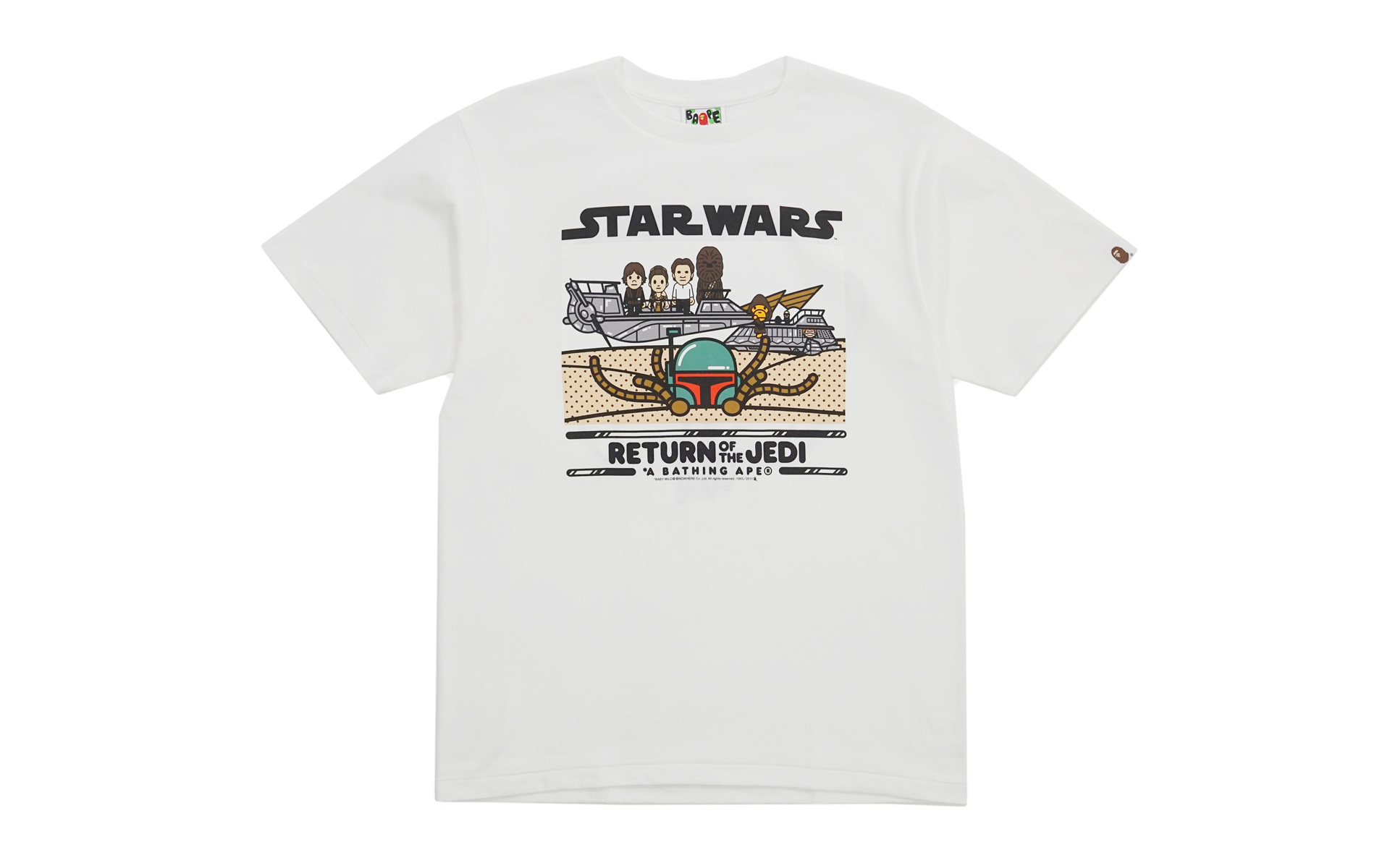 BAPE Star Wars Milo All Star Boba Fett Tee White 男装- CN