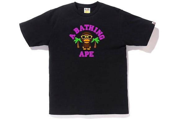 BAPE Milo College Summer Tee Noir