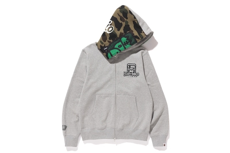 BAPE Milo Halloween Full Zip Hoodie Gray Men's - US