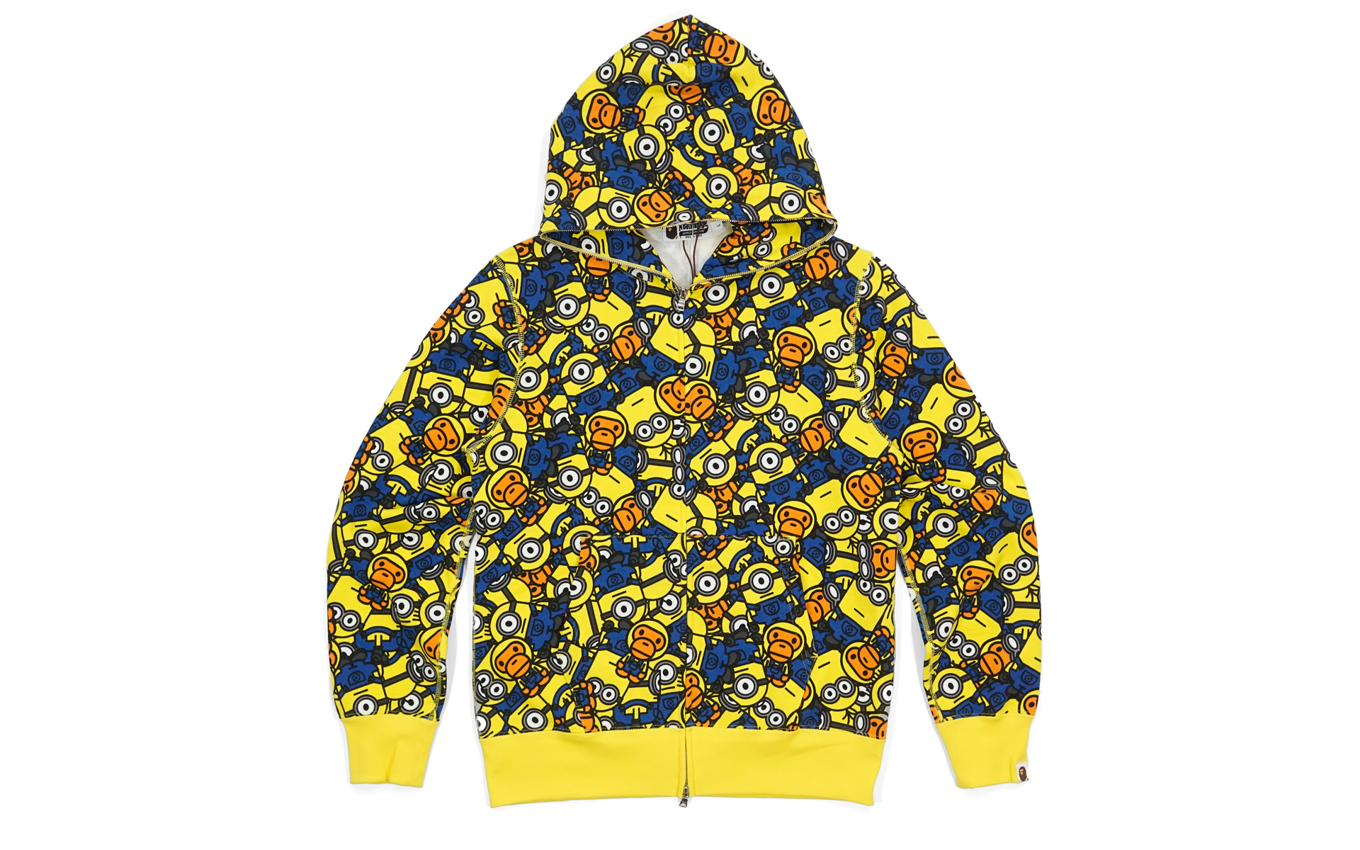 BAPE Milo Minions Full Zip Hoodie Yellow Men's - US