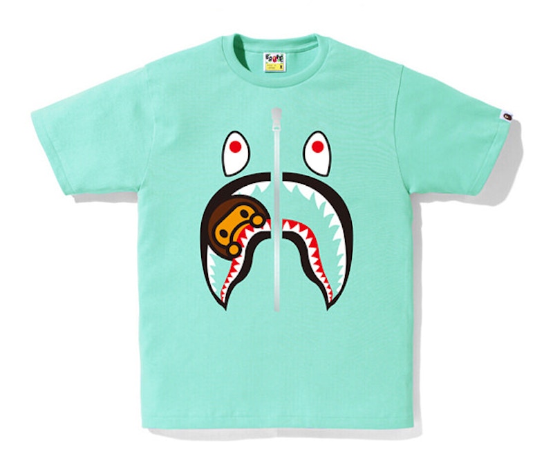 BAPE Milo Shark Face Tee Green Men's - SS18 - US