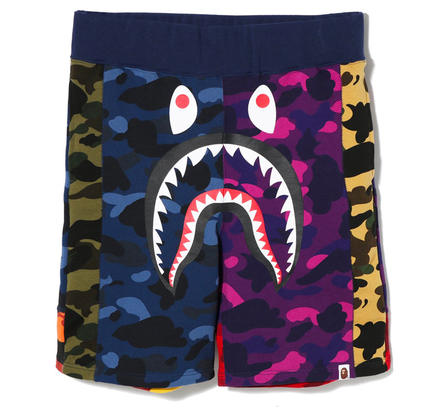 BAPE Mix Camo Shark Shorts Multi