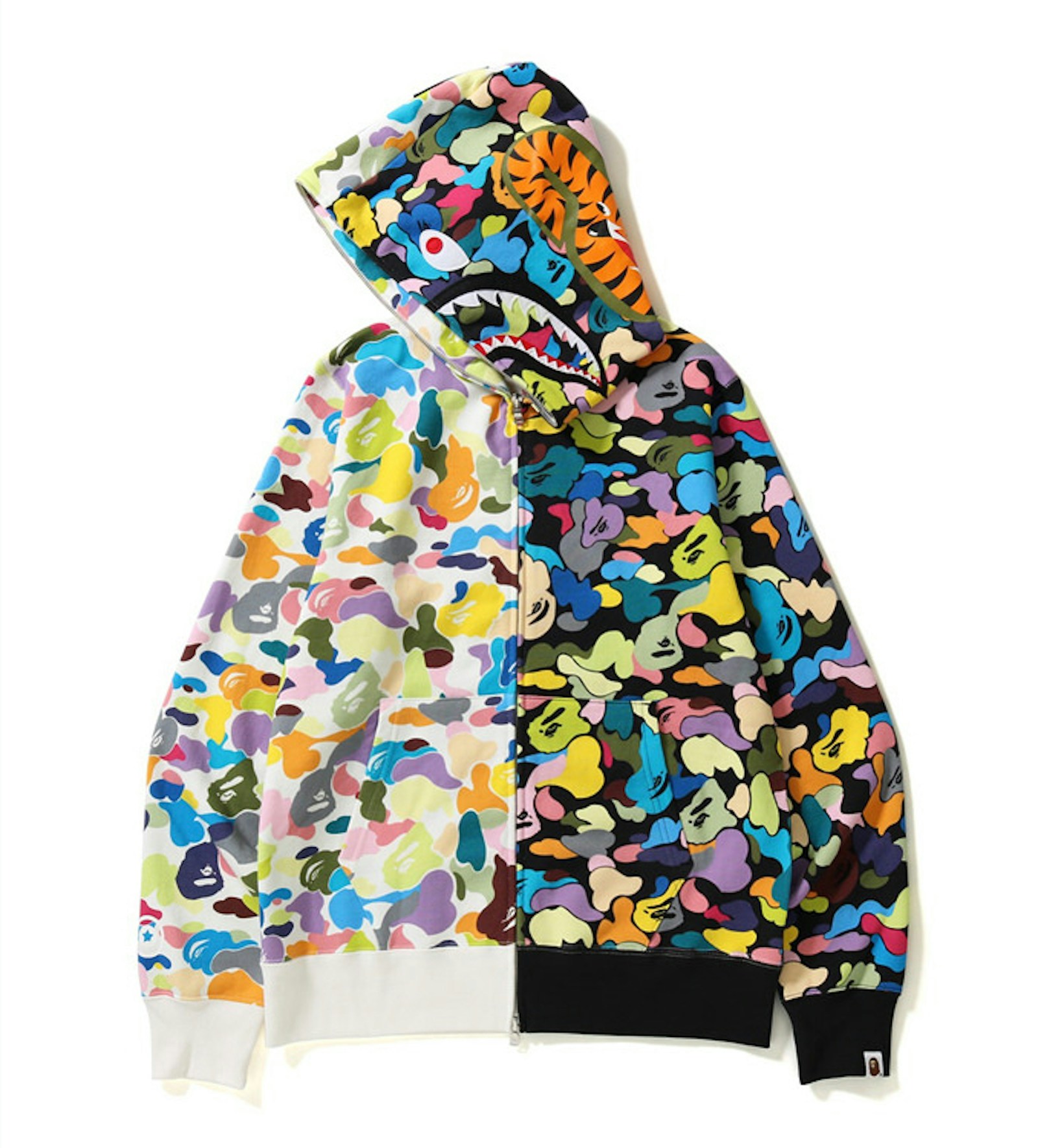 Bape shark hoodie multicolor Clearance