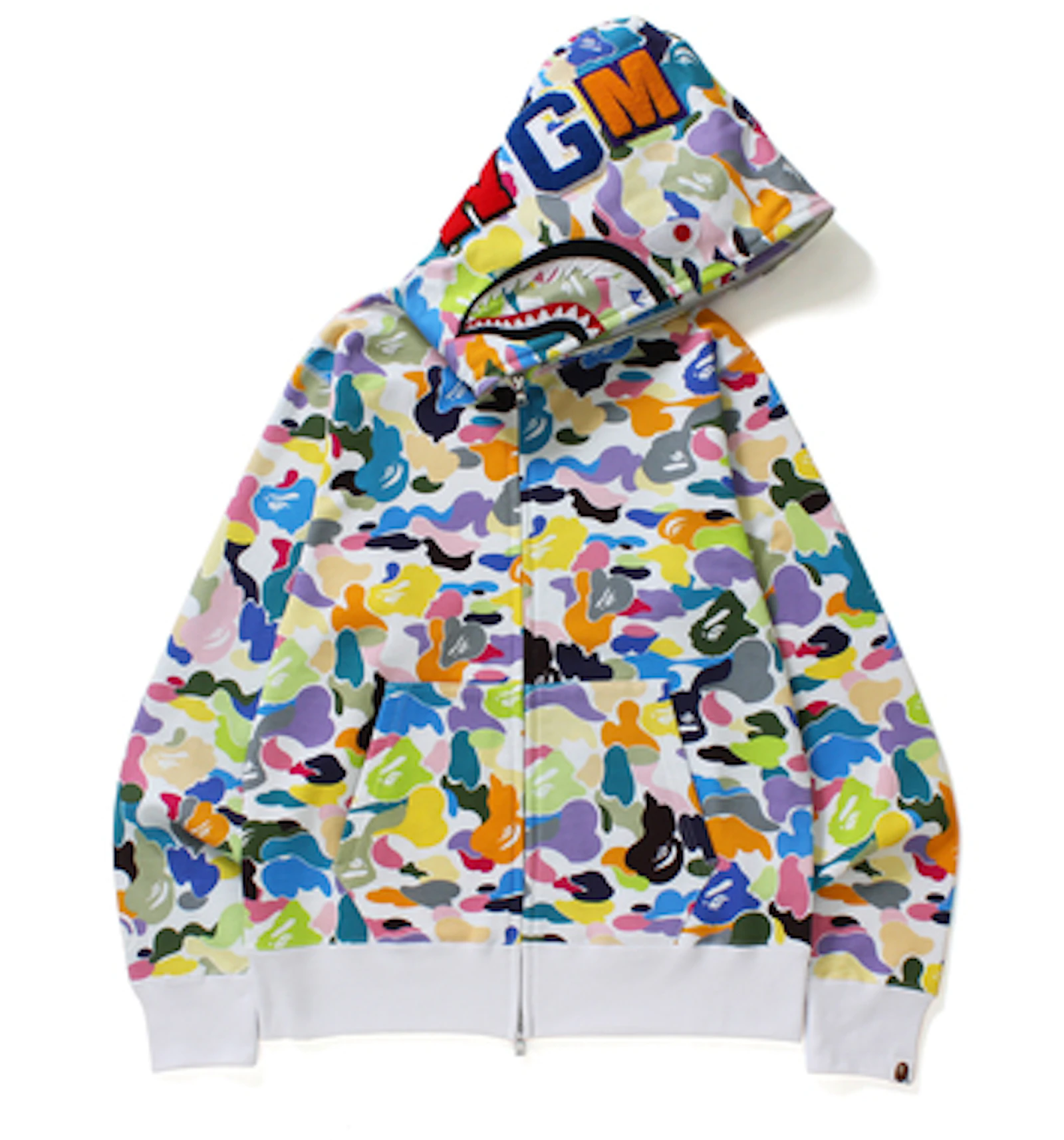Bape shark hoodie white Clearance