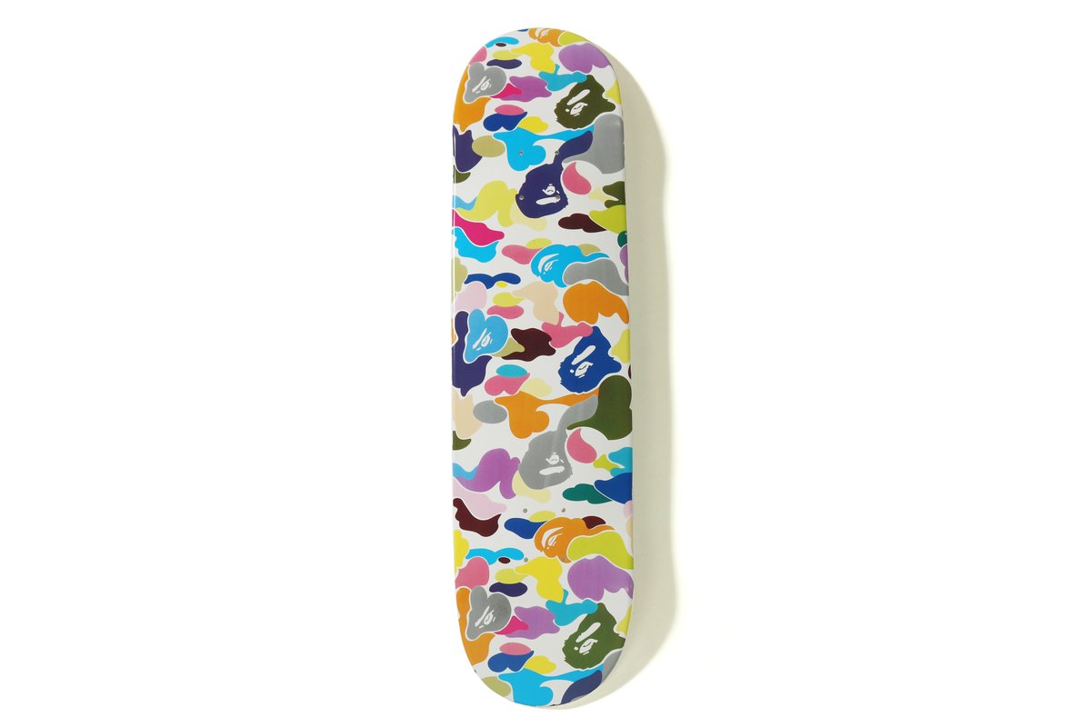 BAPE Multi Camo Skateboard Deck White