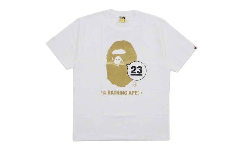 Bape shirt white and gold Clearance