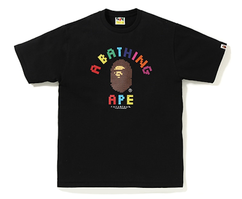 BAPE Nanoblock College Tee Black Men's - FW18 - US