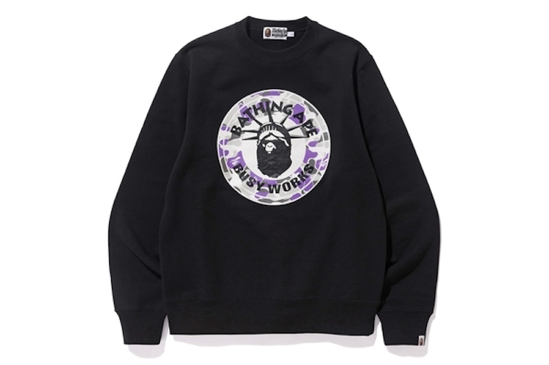 BAPE Nyc Ny Camo Busy Works Crewneck Black Men's - US