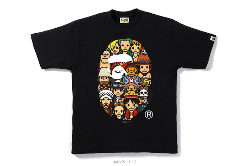 BAPE One Piececharacters Ape Head Tee Black Men's - US