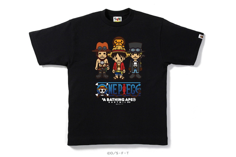 BAPE One Pieceluffy & Brothers X Milo Tee Black Men's - US