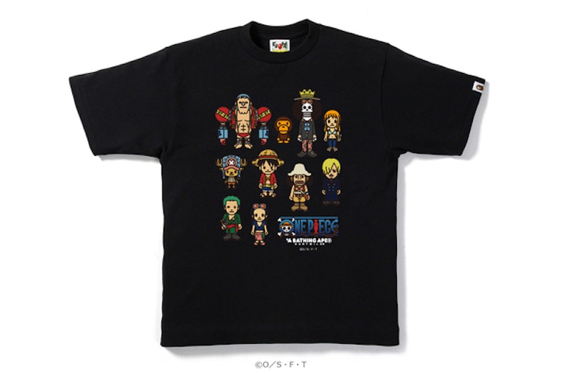 BAPE One Piece Straw Hat Pirates Tee Black Men s US