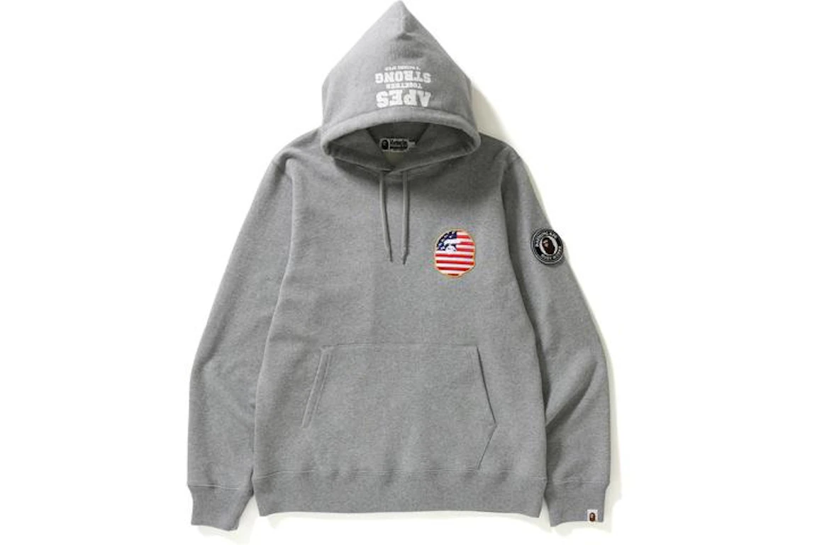 BAPE Patch Pullover  Hoodie Gray
