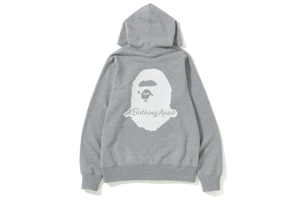 BAPE Patch Pullover Hoodie (SS19) Grey