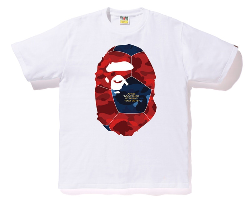 BAPE Performance Color Camo Ape Head Tee White