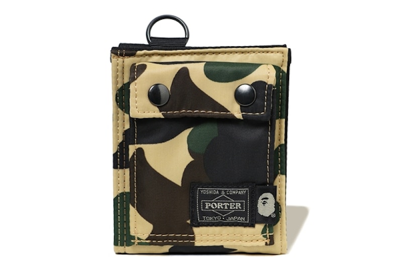 BAPE Porter 1st Camo Wallet Yellow Men's - FW18 - US