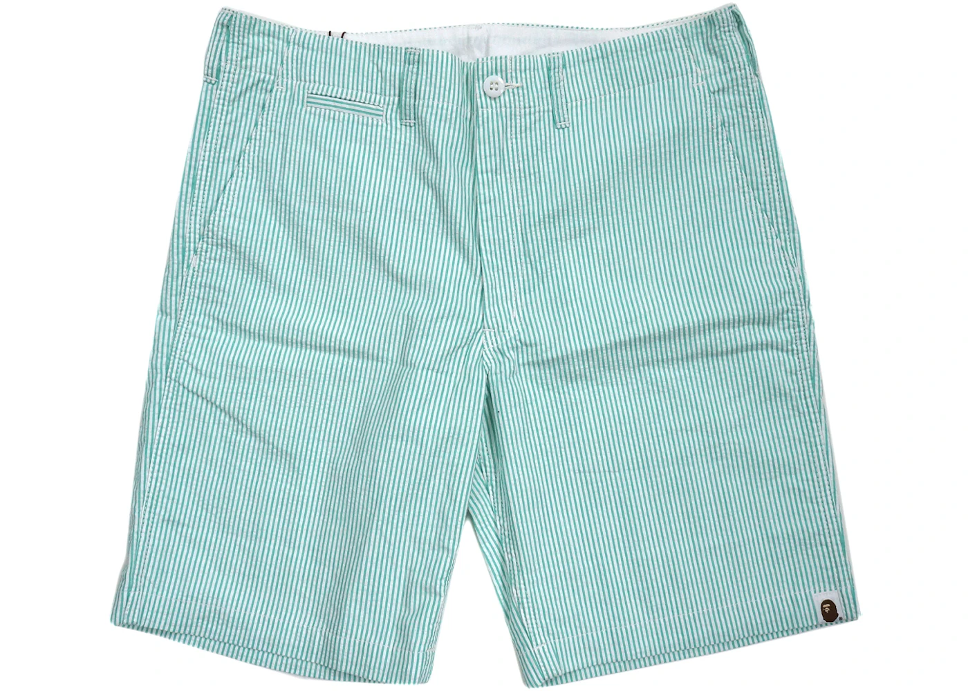 BAPE Seersucker Shorts Green Men's - US