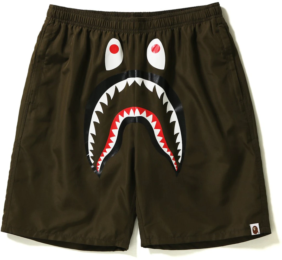 BAPE Shark Beach Shorts Olivedrab - SS18 Men's - US