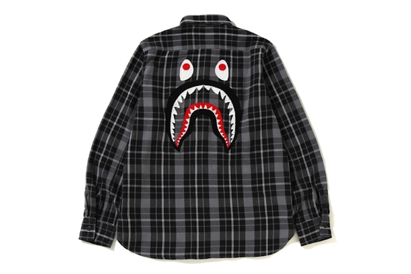 Bape flannel hot sale hoodie