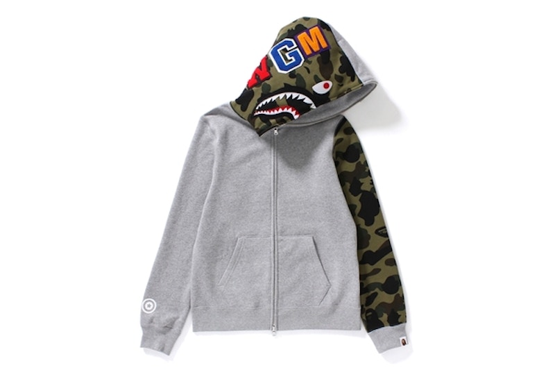 BAPE Shark Full Zip Hoodie Ladies Gray US