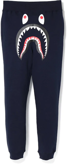 BAPE Shark Slim Sweat Pants Navy/Green - FW18