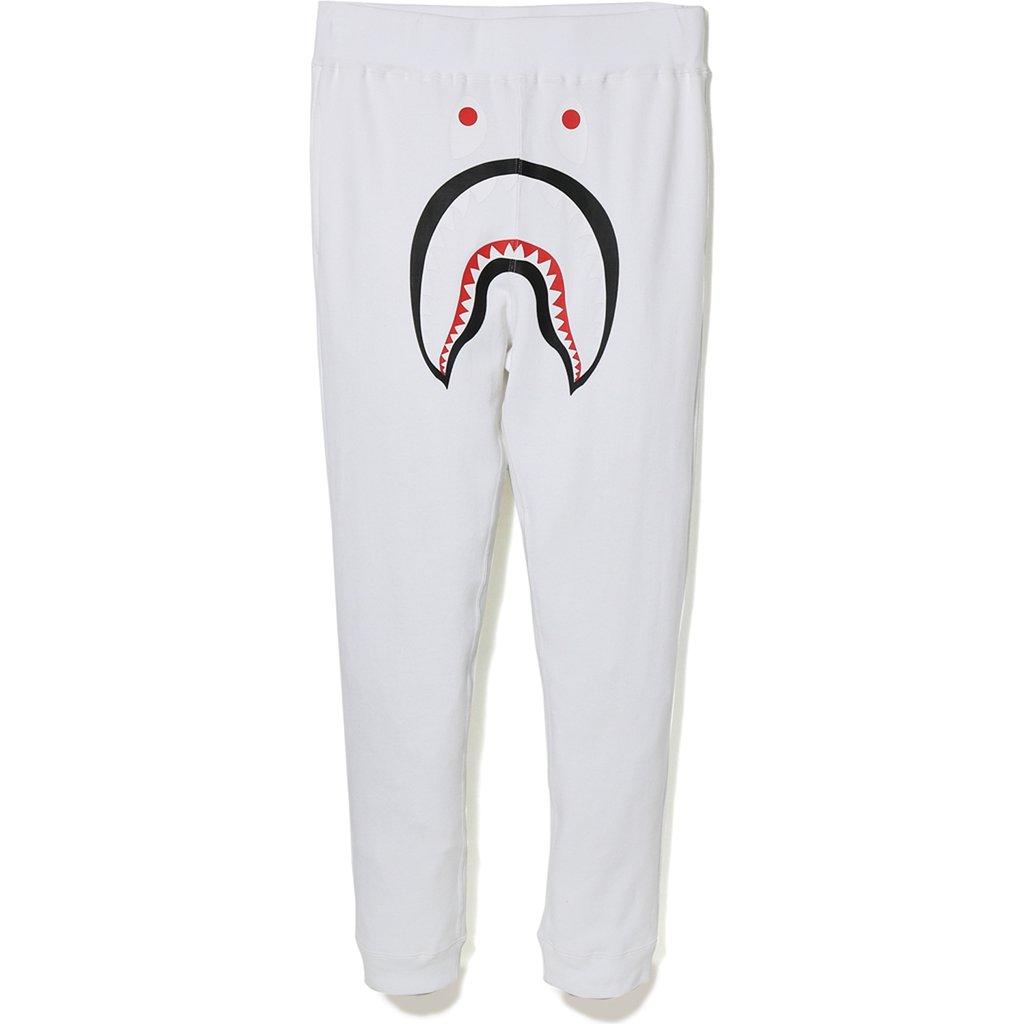 BAPE Shark Slim Sweat Pants White Men's - SS19 - US