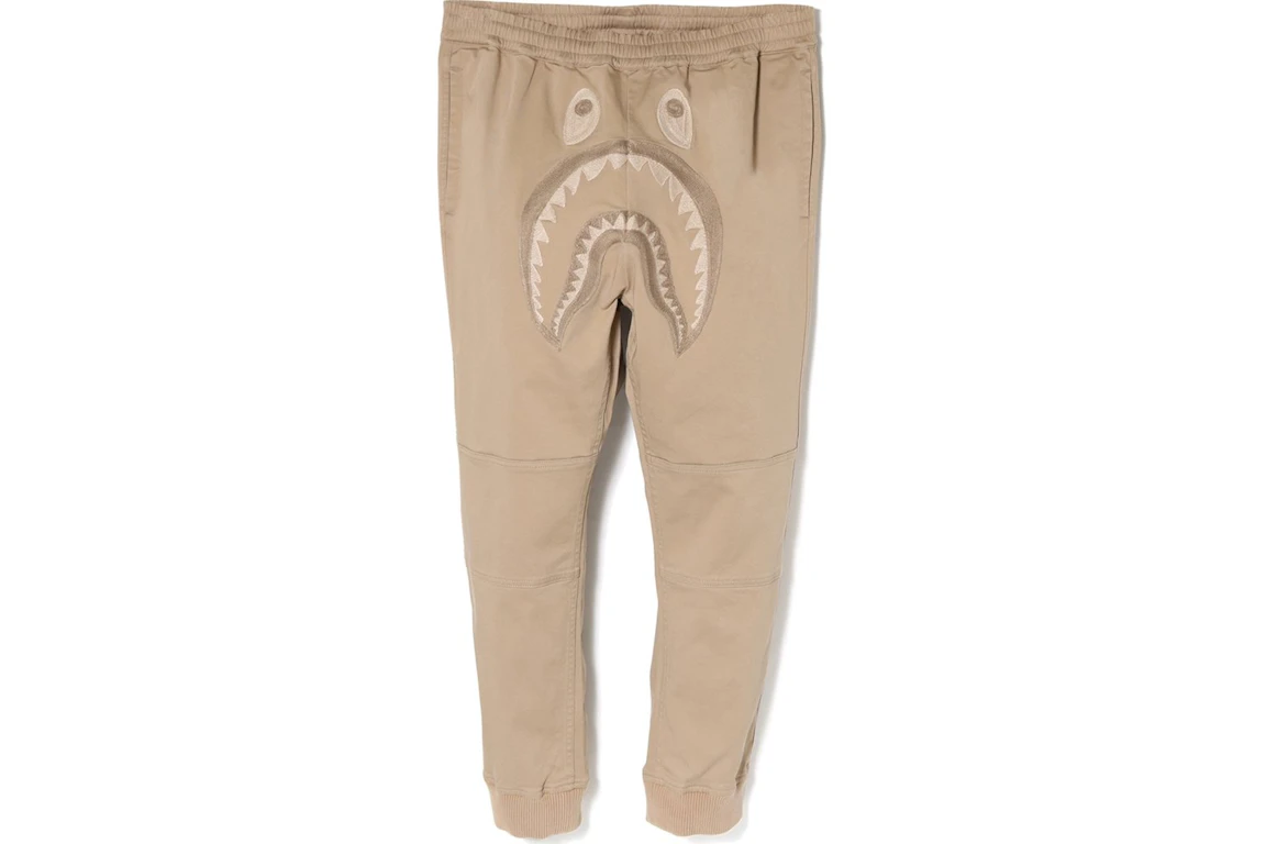 BAPE Shark Stretch Jogger Pants Beige