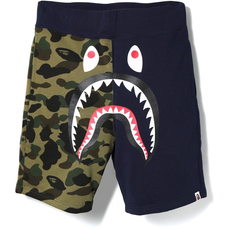 BAPE Shark Sweat Shorts Navy Men's - SS18 - US