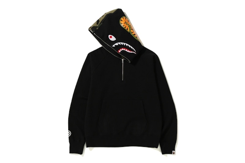 Bape gold clearance shark hoodie