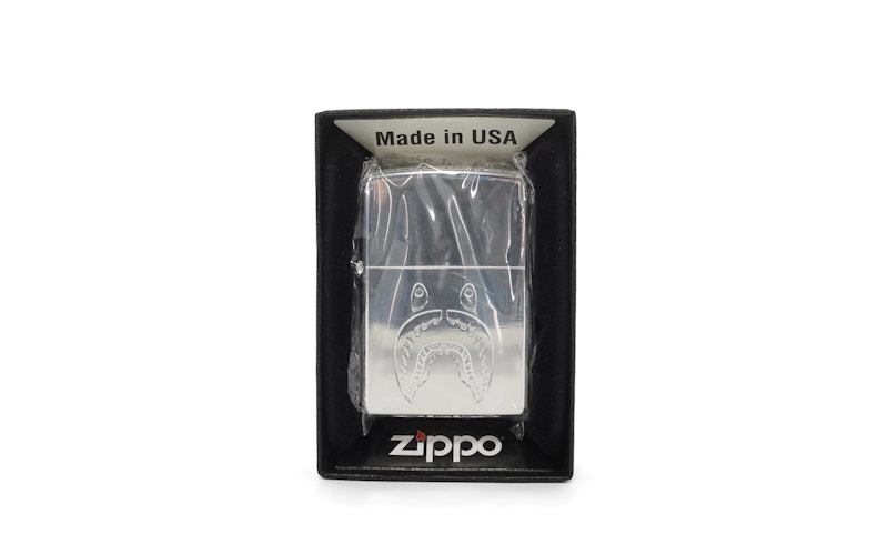 BAPE Shark Zippo Lighter Silver - US