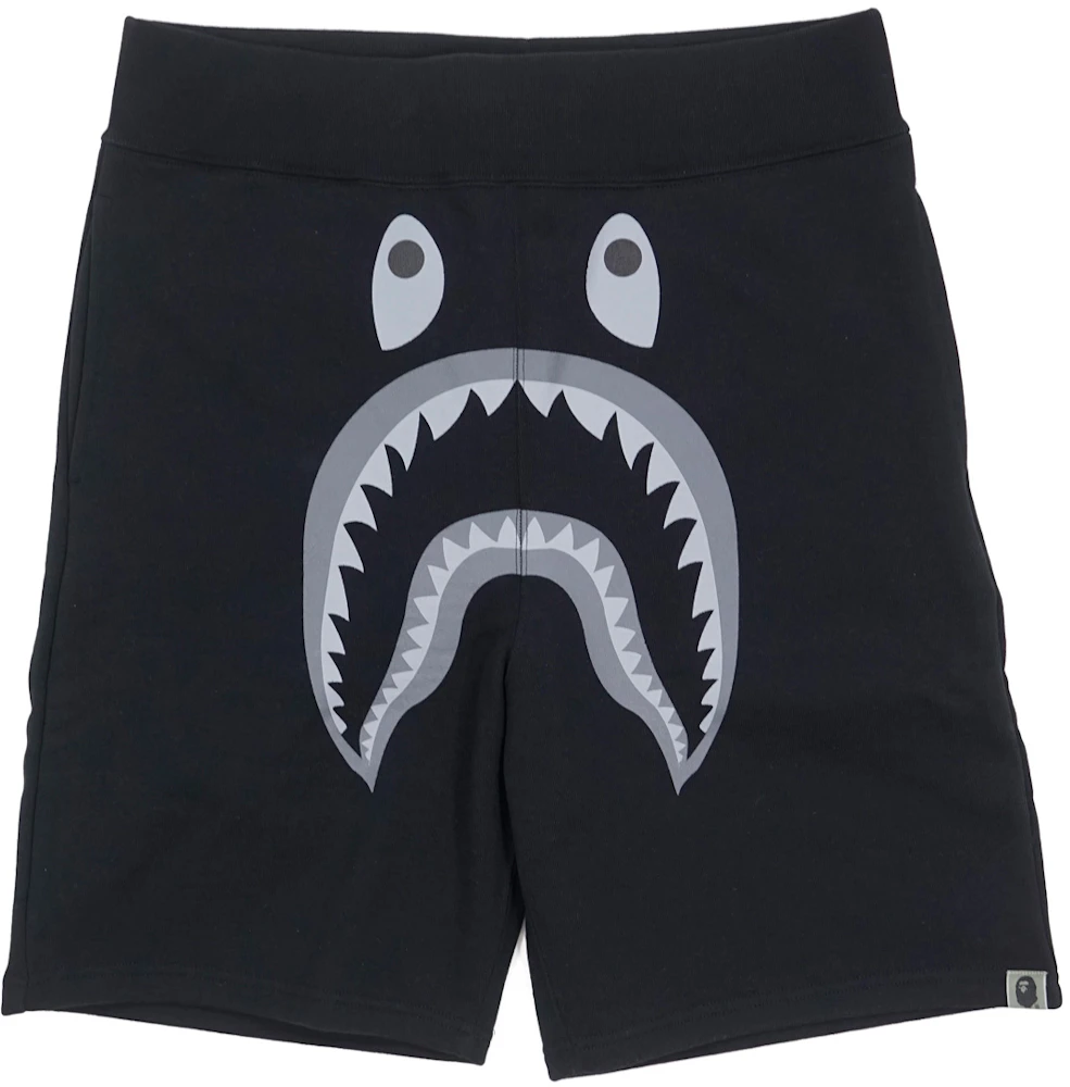 BAPE Solid Apehead Strike Logo Shark Sweatshorts Black Men's - US